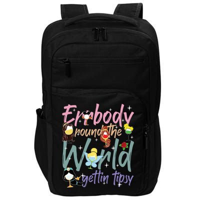 Errbody Round The World Gettin Tipsy Drinking Around The World Impact Tech Backpack