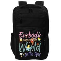 Errbody Round The World Gettin Tipsy Drinking Around The World Impact Tech Backpack