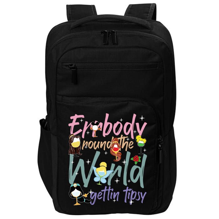 Errbody Round The World Gettin Tipsy Drinking Around The World Impact Tech Backpack
