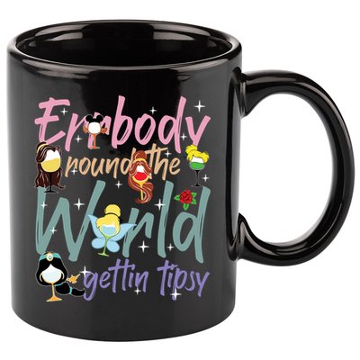 Errbody Round The World Gettin Tipsy Drinking Around The World 11oz C Handle Ceramic Mug