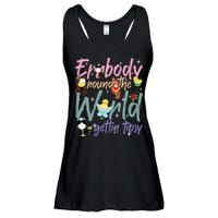 Errbody Round The World Gettin Tipsy Drinking Around The World Ladies Essential Flowy Tank