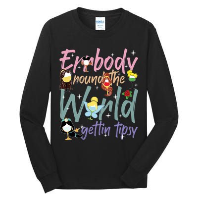 Errbody Round The World Gettin Tipsy Drinking Around The World Tall Long Sleeve T-Shirt