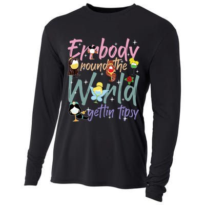 Errbody Round The World Gettin Tipsy Drinking Around The World Cooling Performance Long Sleeve Crew