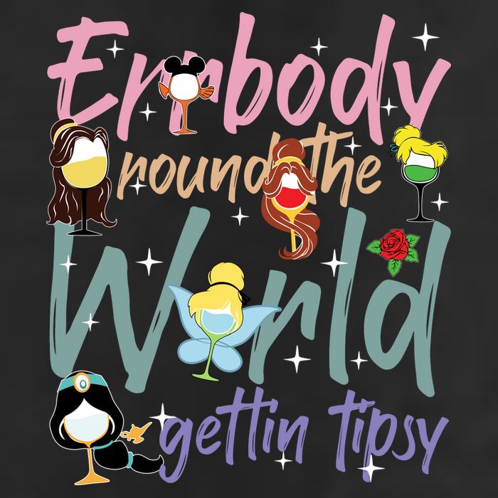 Errbody Round The World Gettin Tipsy Drinking Around The World 25L Jumbo Tote