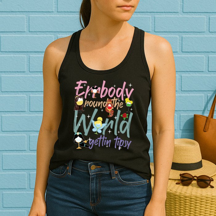 Errbody Round The World Gettin Tipsy Drinking Around The World Womens Tank Top