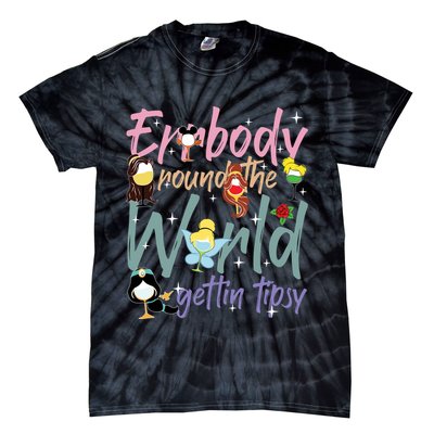 Errbody Round The World Gettin Tipsy Drinking Around The World Tie-Dye T-Shirt