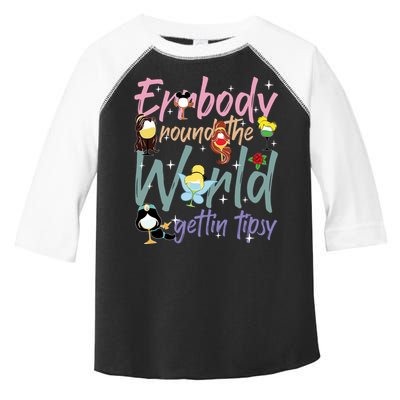 Errbody Round The World Gettin Tipsy Drinking Around The World Toddler Fine Jersey T-Shirt