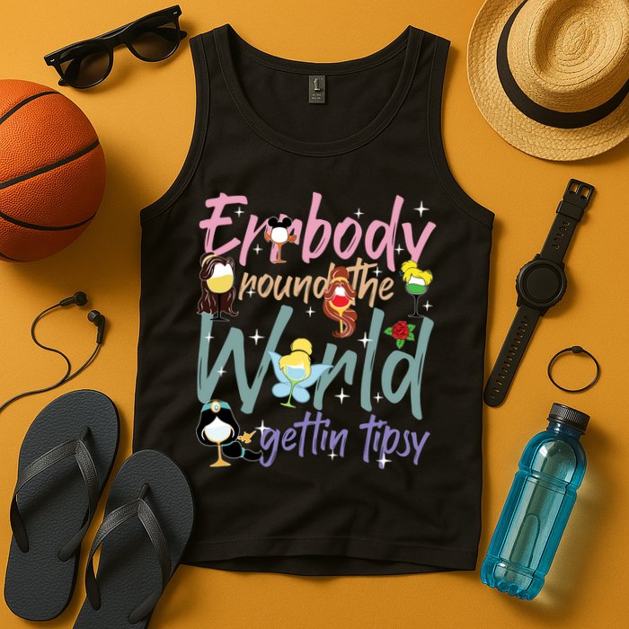 Errbody Round The World Gettin Tipsy Drinking Around The World Tank Top