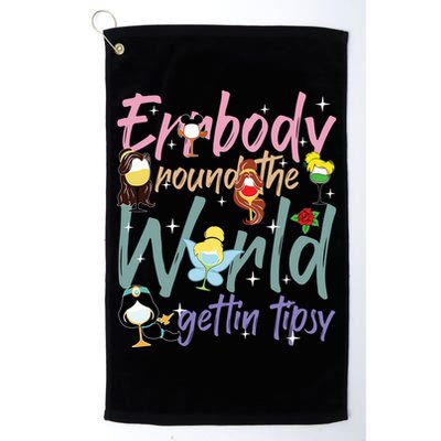 Errbody Round The World Gettin Tipsy Drinking Around The World Golf Towel