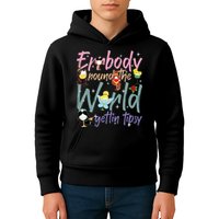 Errbody Round The World Gettin Tipsy Drinking Around The World Kids Hoodie