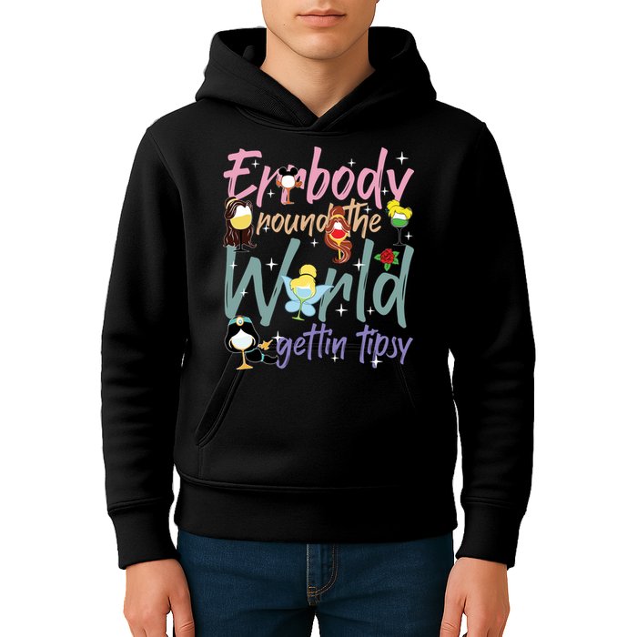 Errbody Round The World Gettin Tipsy Drinking Around The World Kids Hoodie