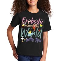 Errbody Round The World Gettin Tipsy Drinking Around The World Kids T-Shirt