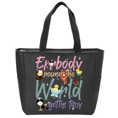 Errbody Round The World Gettin Tipsy Drinking Around The World Zip Tote Bag