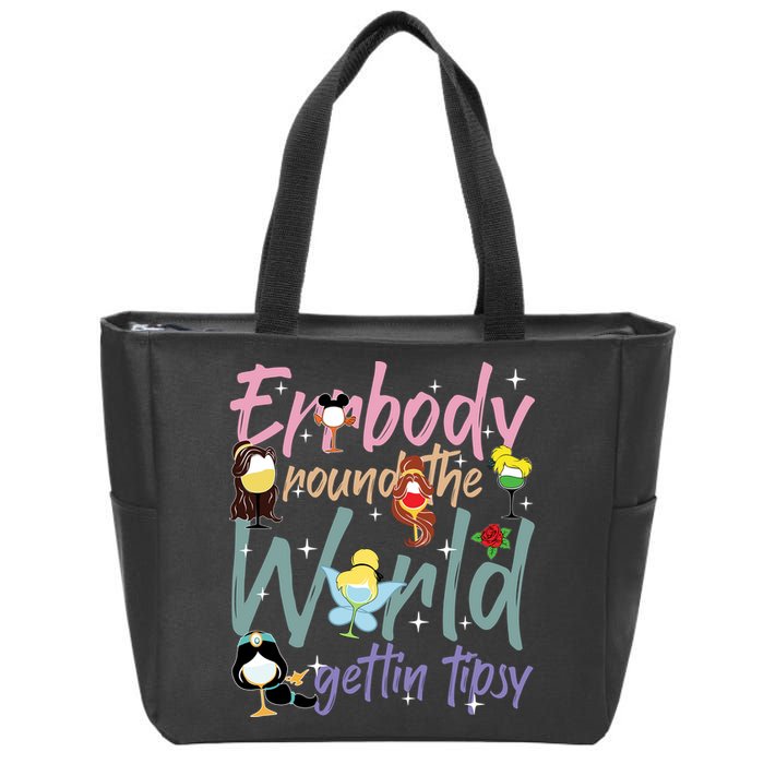 Errbody Round The World Gettin Tipsy Drinking Around The World Zip Tote Bag