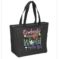 Errbody Round The World Gettin Tipsy Drinking Around The World Zip Tote Bag