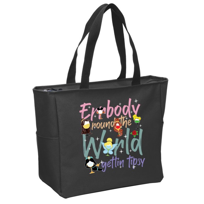Errbody Round The World Gettin Tipsy Drinking Around The World Zip Tote Bag