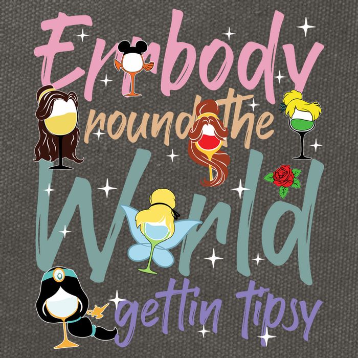 Errbody Round The World Gettin Tipsy Drinking Around The World Cotton Canvas Backpack
