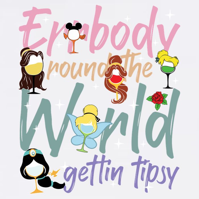 Errbody Round The World Gettin Tipsy Drinking Around The World Garment-Dyed Sweatshirt