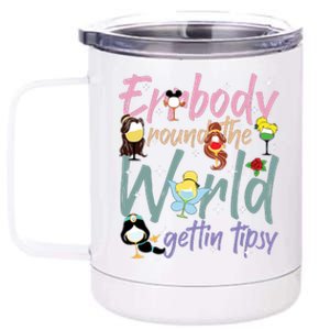 Errbody Round The World Gettin Tipsy Drinking Around The World 12 oz Stainless Steel Tumbler Cup