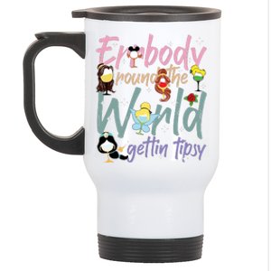 Errbody Round The World Gettin Tipsy Drinking Around The World Stainless Steel Travel Mug