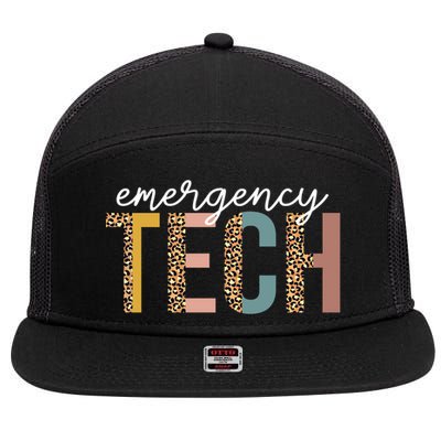 Emergency Room Technician Er Tech Nurse Technologist Gift 7 Panel Mesh Trucker Snapback Hat