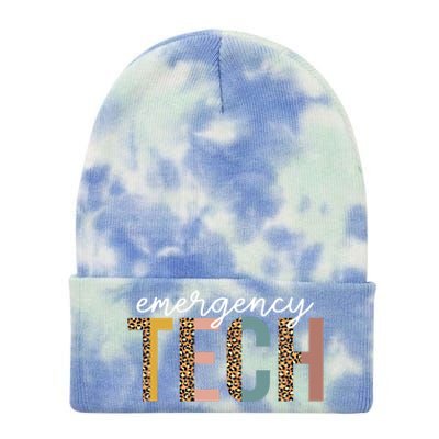 Emergency Room Technician Er Tech Nurse Technologist Gift Tie Dye 12in Knit Beanie