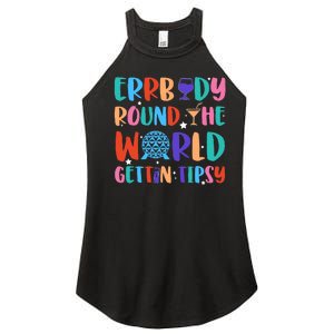 Errbody Round The World Gettin Tipsy Food And Wine Festival Women's Perfect Tri Rocker Tank