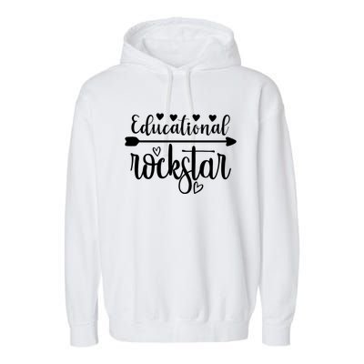 Educational Rockstar Teacher Appreciation Gift Garment-Dyed Fleece Hoodie