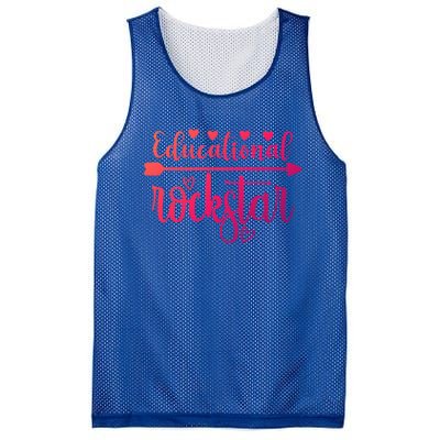 Educational Rockstar Teacher Appreciation Gift Mesh Reversible Basketball Jersey Tank