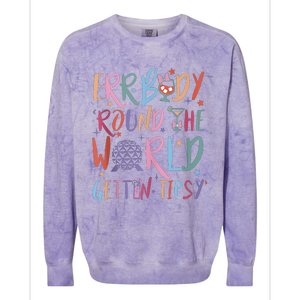 Errbody Round The World Gettin Tipsy Colorblast Crewneck Sweatshirt