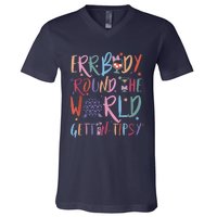 Errbody Round The World Gettin Tipsy V-Neck T-Shirt