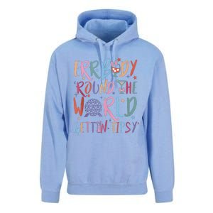 Errbody Round The World Gettin Tipsy Unisex Surf Hoodie