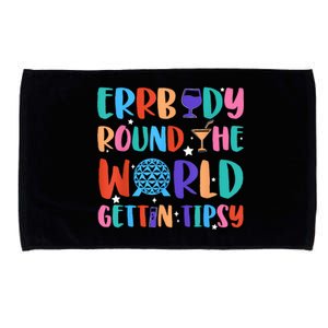 Errbody Round The World Gettin Tipsy Food And Wine Festival Microfiber Hand Towel