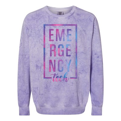 Emergency Room Tech ER Tech ER funny Technician Colorblast Crewneck Sweatshirt