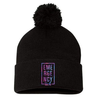 Emergency Room Tech ER Tech ER Technician Pom Pom 12in Knit Beanie