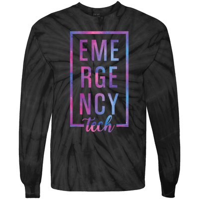 Emergency Room Tech ER Tech ER Technician Tie-Dye Long Sleeve Shirt