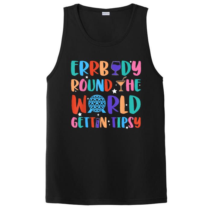 Errbody Round The World Gettin Tipsy Food And Wine Festival PosiCharge Competitor Tank