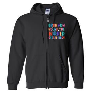 Errbody Round The World Gettin Tipsy Food And Wine Festival Full Zip Hoodie