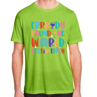 Errbody Round The World Gettin Tipsy Food And Wine Festival Adult ChromaSoft Performance T-Shirt