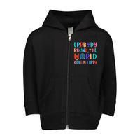 Errbody Round The World Gettin Tipsy Food And Wine Festival Toddler Zip Fleece Hoodie