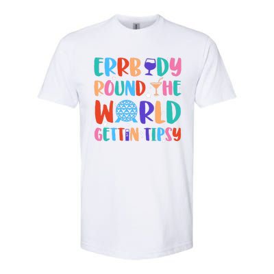 Errbody Round The World Gettin Tipsy Food And Wine Festival Softstyle CVC T-Shirt