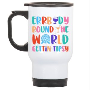 Errbody Round The World Gettin Tipsy Food And Wine Festival Stainless Steel Travel Mug