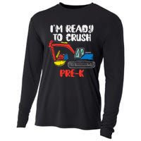 Excavator Ready To Crush Prek Prek First Day School Truck Cooling Performance Long Sleeve Crew