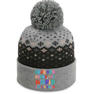 Errbody Round The World Gettin Tipsy Food And Wine Festival Gift The Baniff Cuffed Pom Beanie