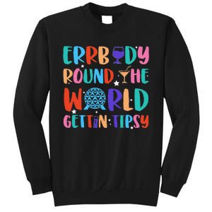 Errbody Round The World Gettin Tipsy Food And Wine Festival Gift Sweatshirt