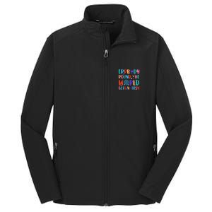 Errbody Round The World Gettin Tipsy Food And Wine Festival Gift Core Soft Shell Jacket