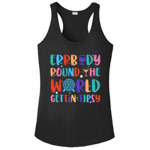 Errbody Round The World Gettin Tipsy Food And Wine Festival Gift Ladies PosiCharge Competitor Racerback Tank