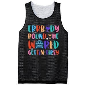 Errbody Round The World Gettin Tipsy Food And Wine Festival Gift Mesh Reversible Basketball Jersey Tank