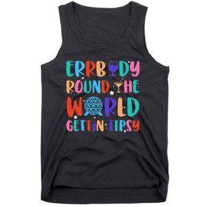 Errbody Round The World Gettin Tipsy Food And Wine Festival Gift Tank Top