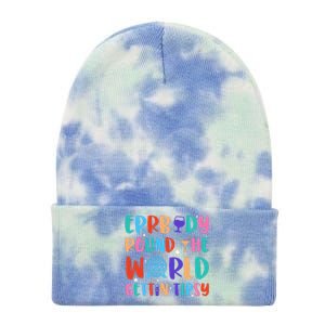 Errbody Round The World Gettin Tipsy Food And Wine Festival Gift Tie Dye 12in Knit Beanie